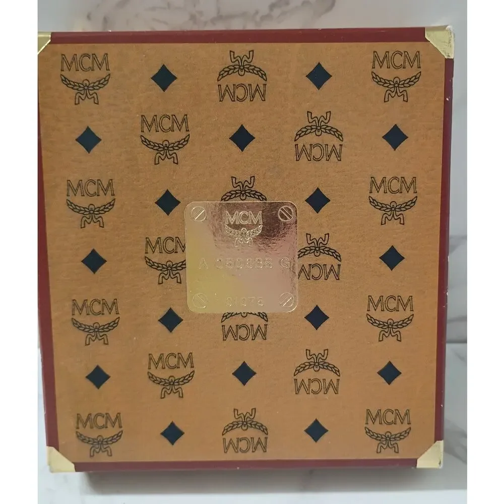 MCM Cognac Embroidered Visetos Monogram Hand Towel - NWT